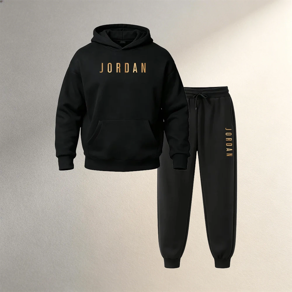 Jogger Sweatpants Men - เสื้อผ้าผู้ชาย ชุดฮู้ดดี้ 2 ชิ้น เสื้อสวมหัว ฤดูใบไม้ร่วง