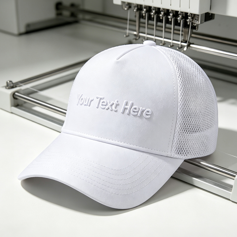 Trucker Hat Cap - หมวกแก๊ปแบบปรับได้ 5 แผง ปักลายตามสั่ง สำหรับผู้ชายและผู้หญิง ของขวัญส่วนตัว