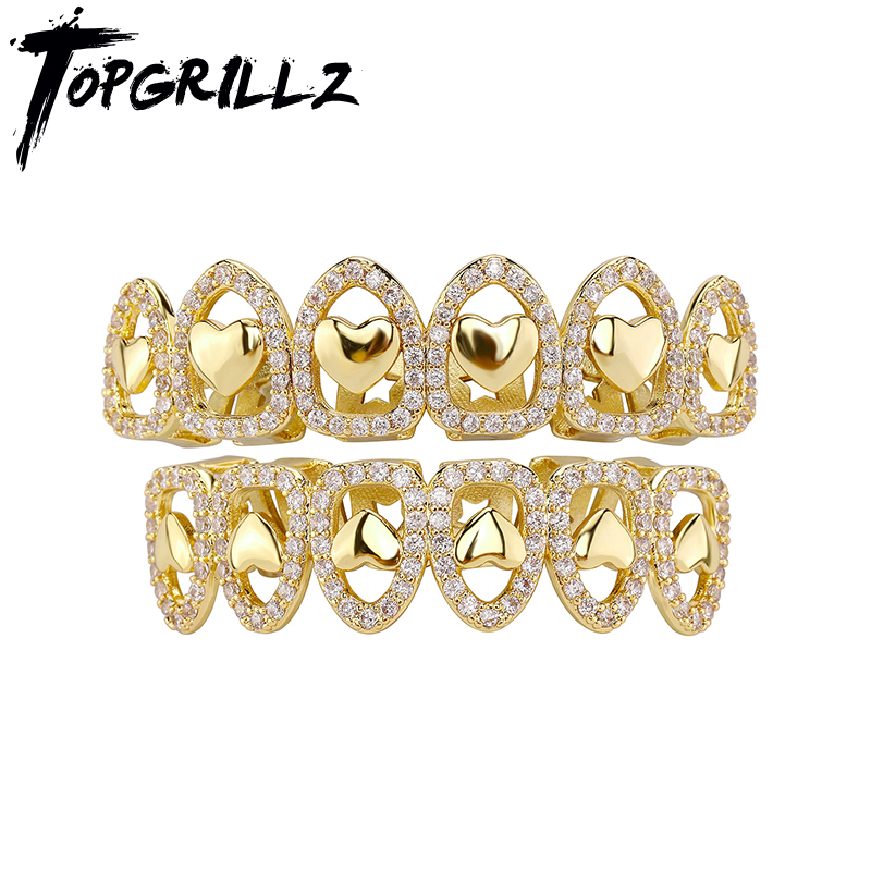 Mens Fashion Caps - TOPGRILLZ เครื่องประดับฮาโลวีน Gold Silver สี Hollow