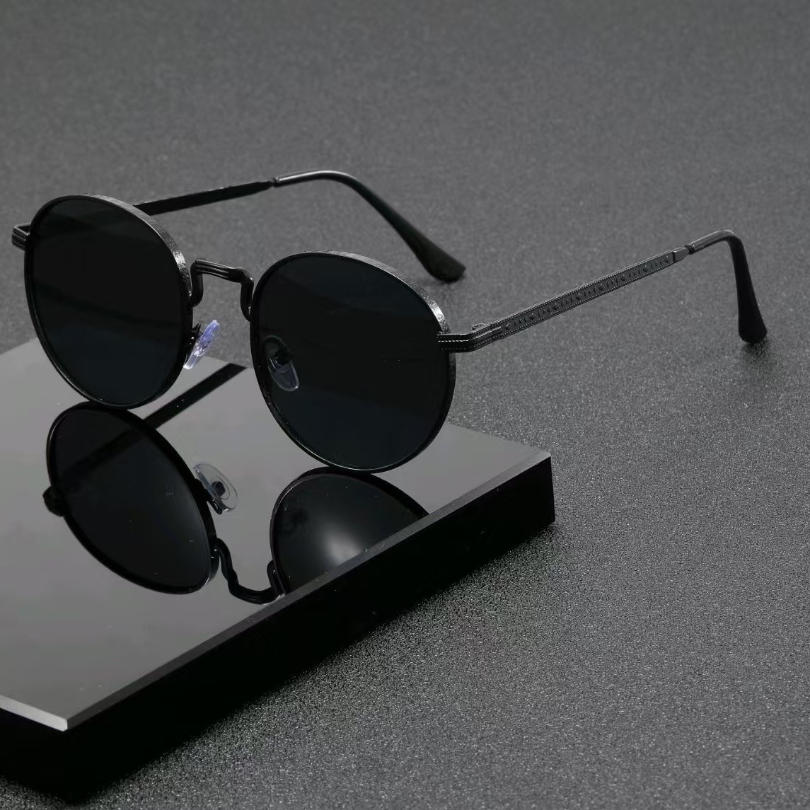 Men'S Fashion Round Glasses - แว่นกันแดดทรงกลมคลาสสิกสำหรับผู้ชายและผู้หญิง วินเทจ โลหะ สำหรับขับรถกลางแจ้ง แว่นกันแดดดีไซน์หรูหรา อุปกรณ์เสริมแว่นตา