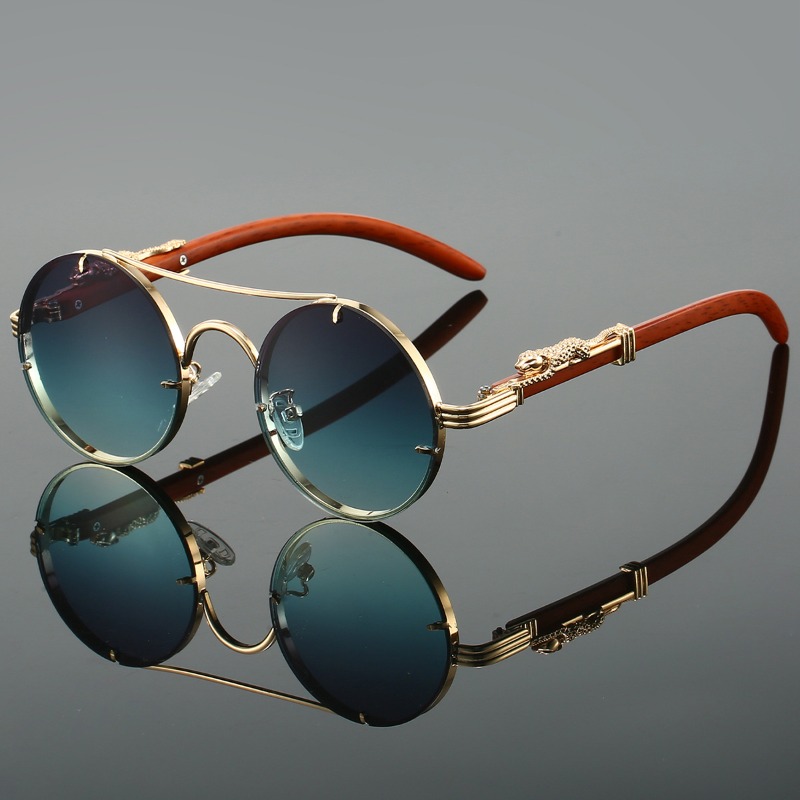 Men'S Fashion Round Glasses - แว่นกันแดดทรงกลมยอดนิยมสำหรับผู้ชาย แฟชั่นดีไซน์สองชั้น หลายสี สำหรับผู้หญิง สไตล์เรโทร ทันสมัย