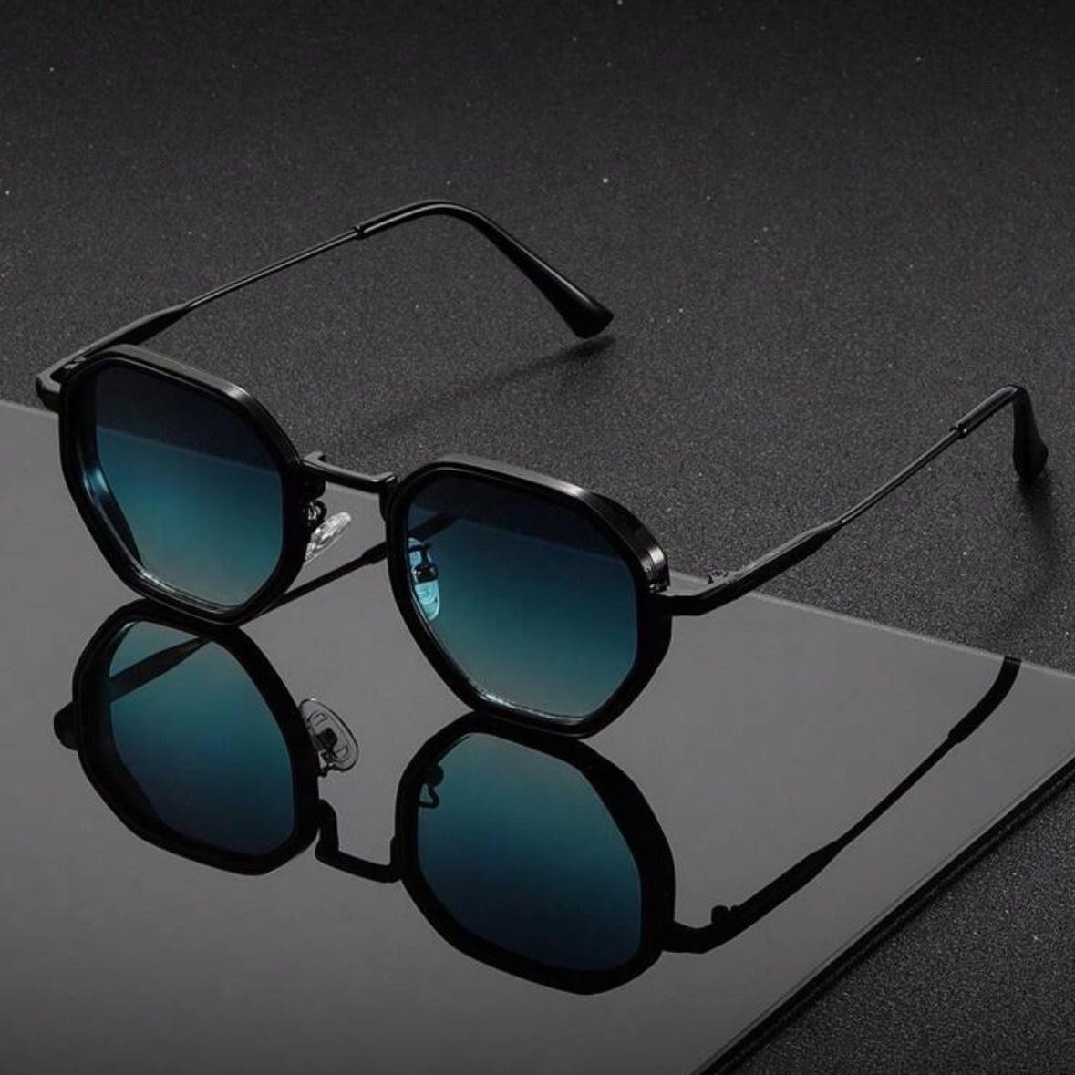 Men'S Fashion Round Glasses - 1 คู่ แว่นกันแดดแฟชั่นทรงกลมโลหะสำหรับทุกเพศวินเทจ รูปทรงไม่สม่ำเสมอ พังก์ แว่นกันแดดผู้ชาย