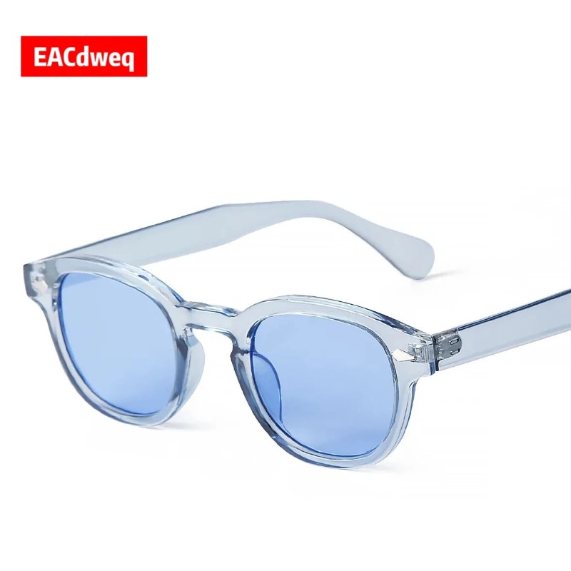 แฟชั่นแว่นกันแดดทรงกลมสีฟ้าใสผ - Men'S Fashion Round Glasses บทวิจารณ์และราคา