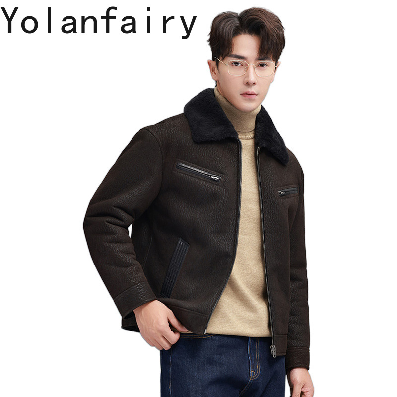 YOLANFAIRY Vintage แฟชั่นเสื้อ - Men'S Fashion Leather Jacket บทวิจารณ์และราคา