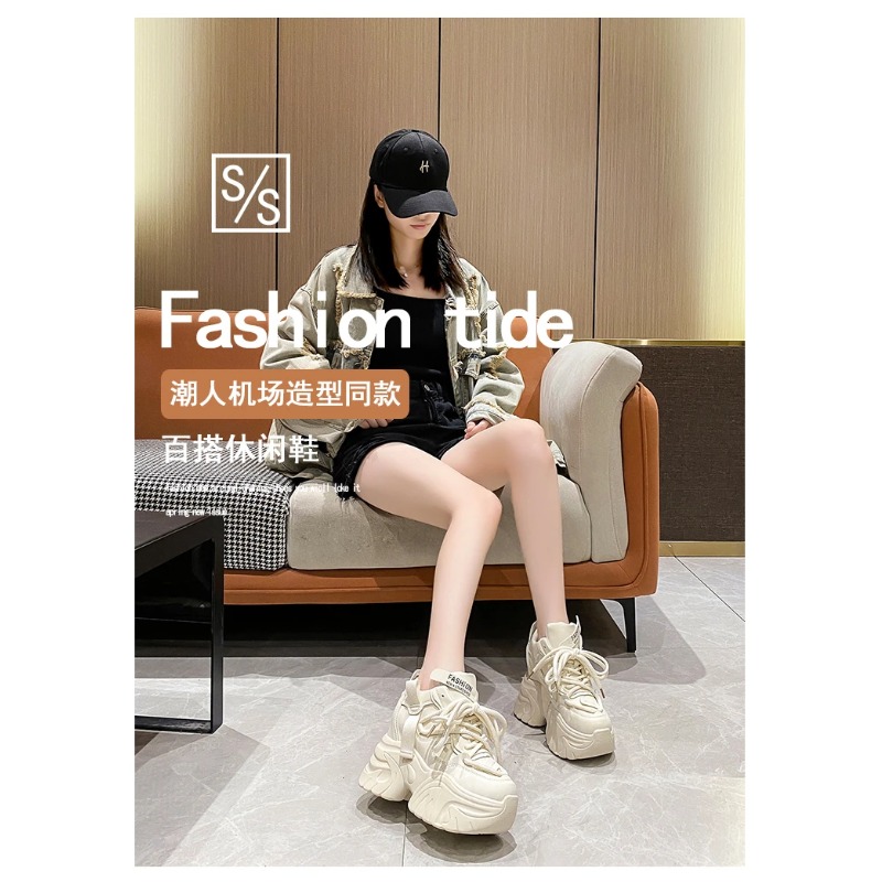 รองเท้าส้นตึกแบบหนา ระบายอากาศ - Casual Sneakers Men บทวิจารณ์และราคา