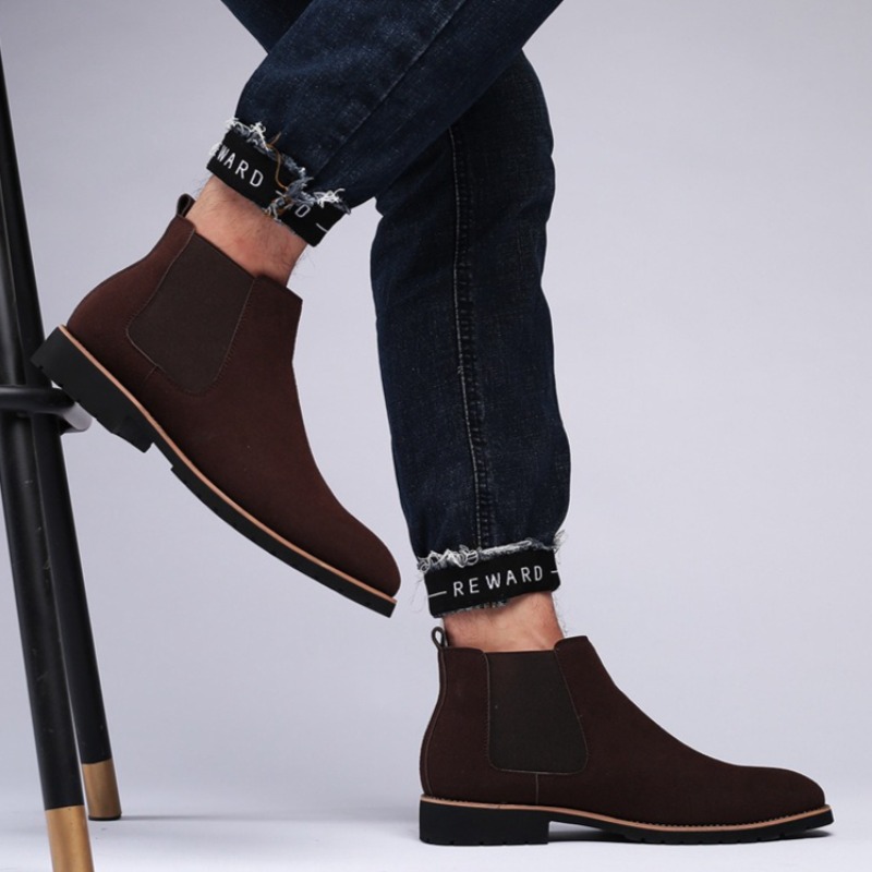 รองเท้าบูทข้อเท้าผู้ชายสไตล์อั - Chelsea Boots Men บทวิจารณ์และราคา