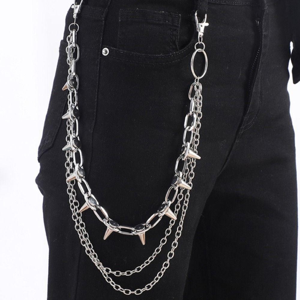 โซ่คาดเอวสไตล์ฮิปฮอป พังก์ร็อก - Men'S Fashion Jeans บทวิจารณ์และราคา