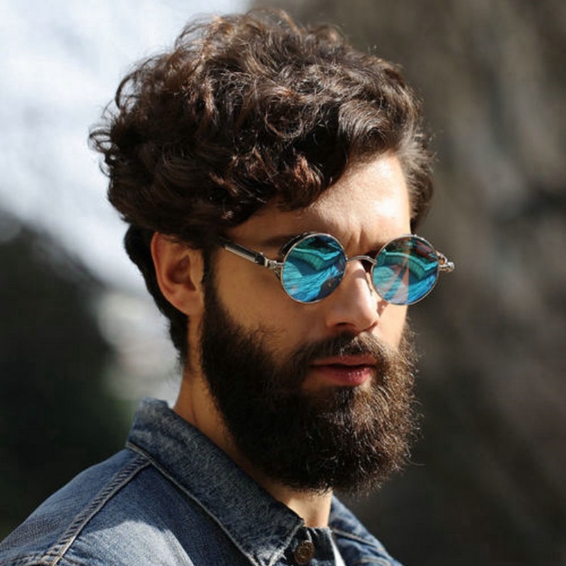 แว่นกันแดดโลหะสไตล์สตีมพังก์ แ - Men'S Fashion Round Glasses บทวิจารณ์และราคา
