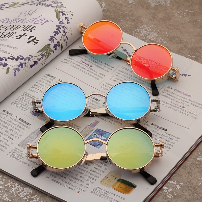 แว่นกันแดดโลหะสไตล์สตีมพังก์ แ - Men'S Fashion Round Glasses บทวิจารณ์และราคา