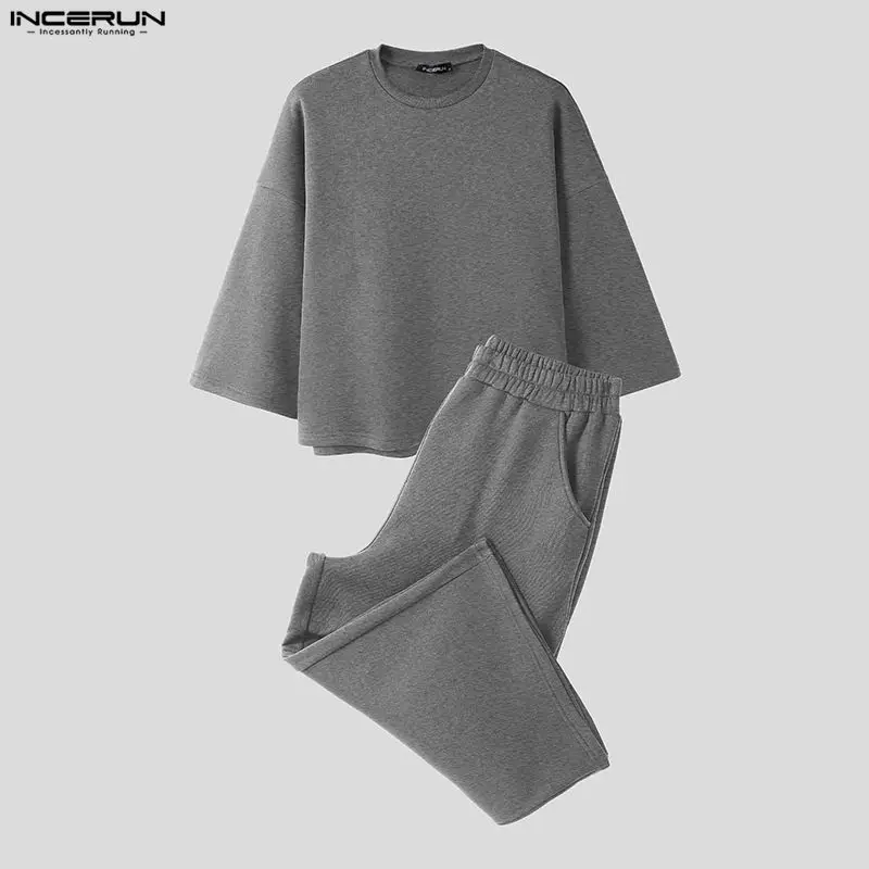 ชุดเซ็ตผู้ชาย INCERUN สีพื้น เ - Men'S Fashion Formal บทวิจารณ์และราคา