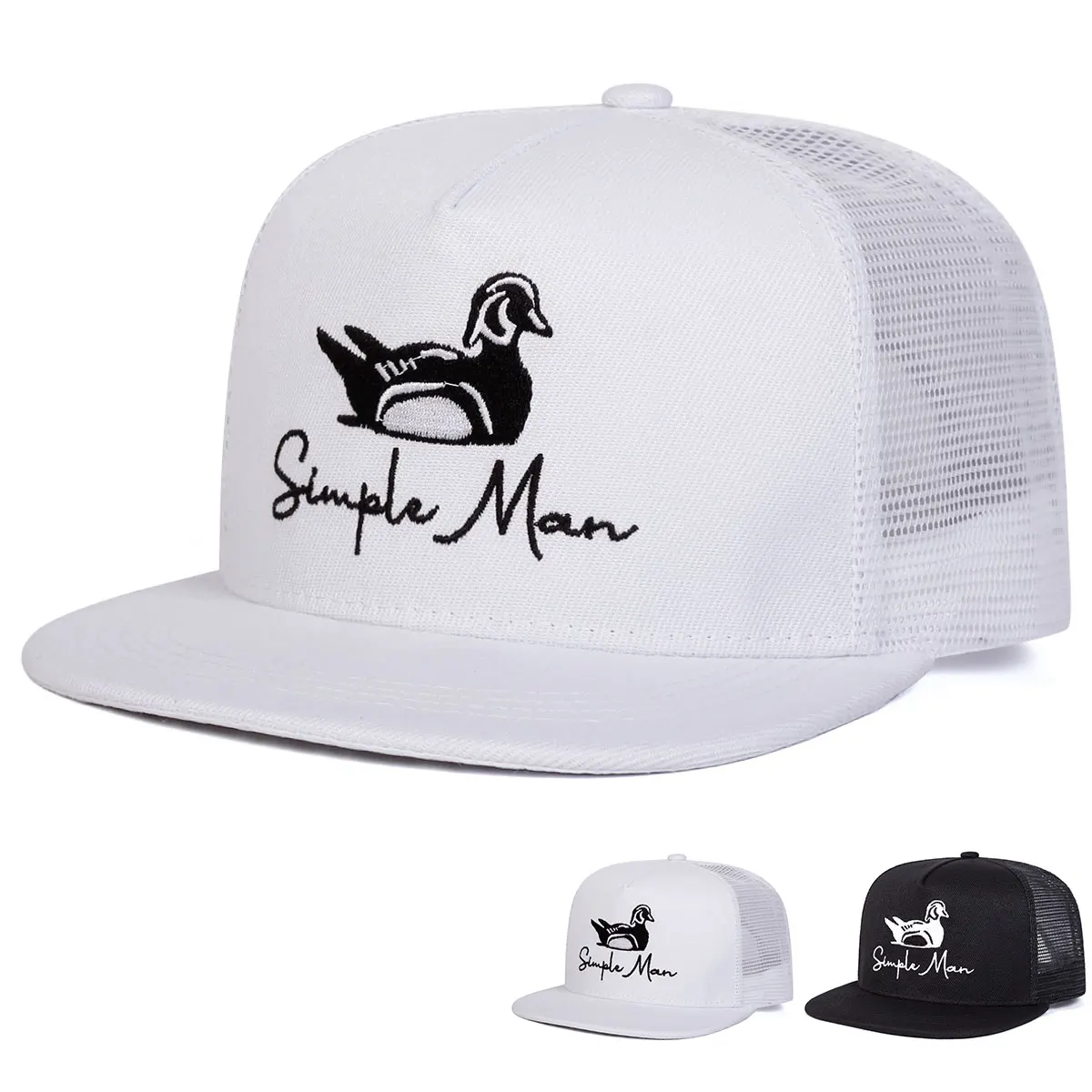 หมวกแก๊ปปักลายเรียบง่ายสไตล์ฮิ - Trucker Hat Cap บทวิจารณ์และราคา