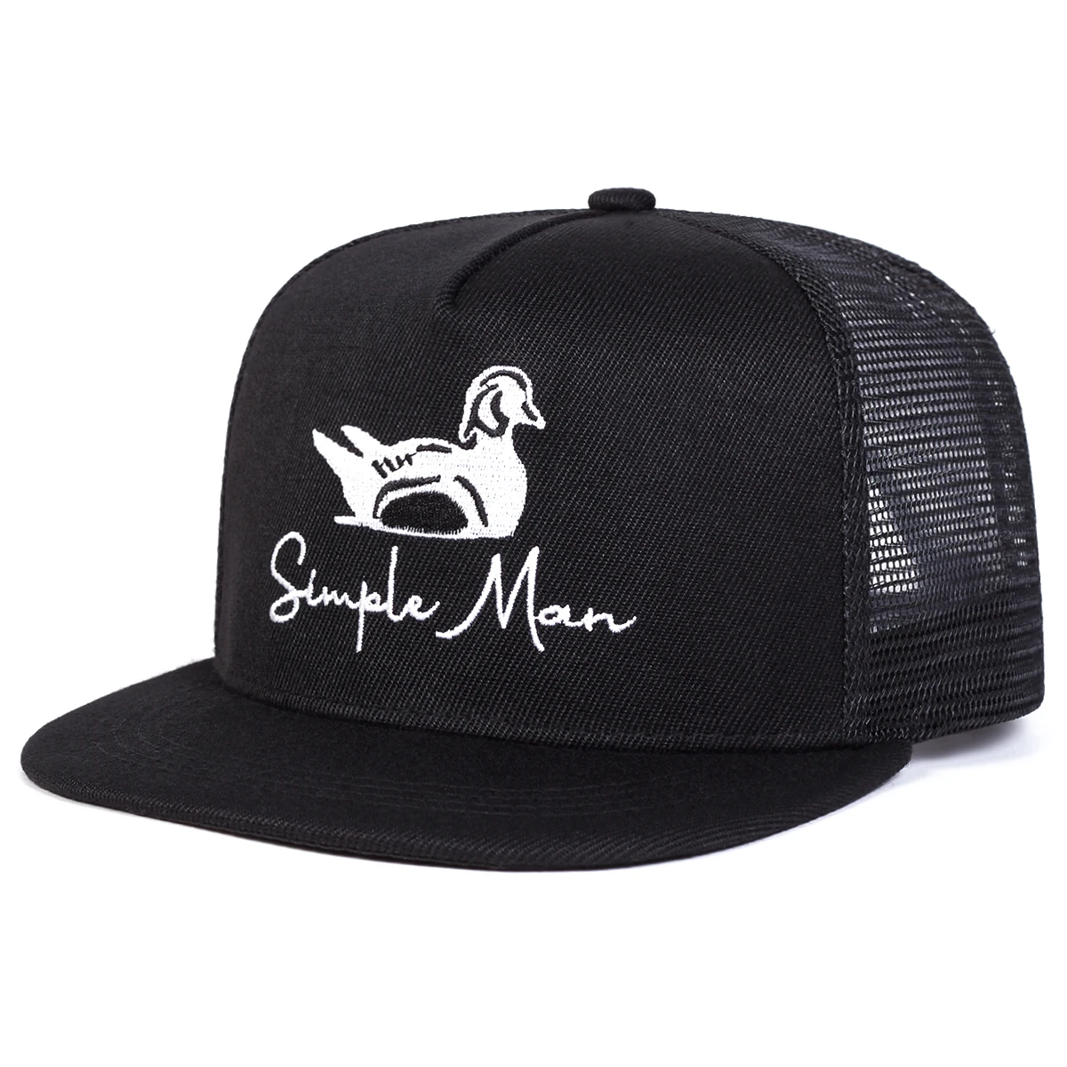 หมวกแก๊ปปักลายเรียบง่ายสไตล์ฮิ - Trucker Hat Cap บทวิจารณ์และราคา