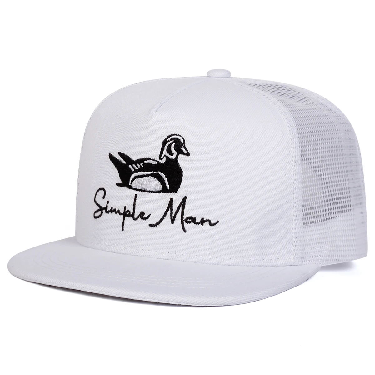 หมวกแก๊ปปักลายเรียบง่ายสไตล์ฮิ - Trucker Hat Cap บทวิจารณ์และราคา