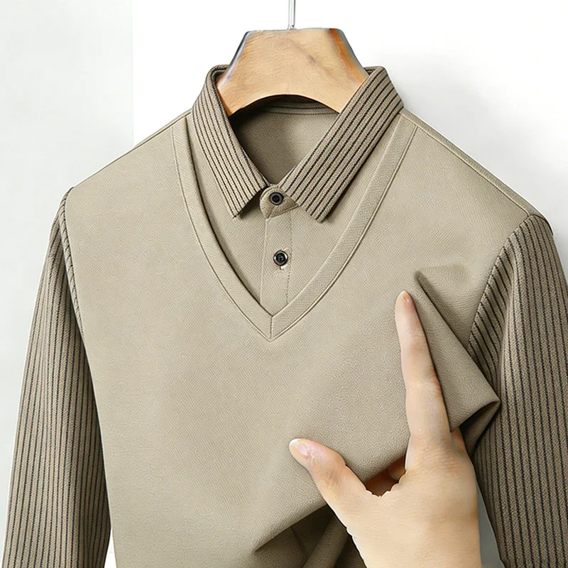เสื้อเชิ้ตผู้ชายคอวีแขนยาวลายท - Men'S Fashion Tips บทวิจารณ์และราคา