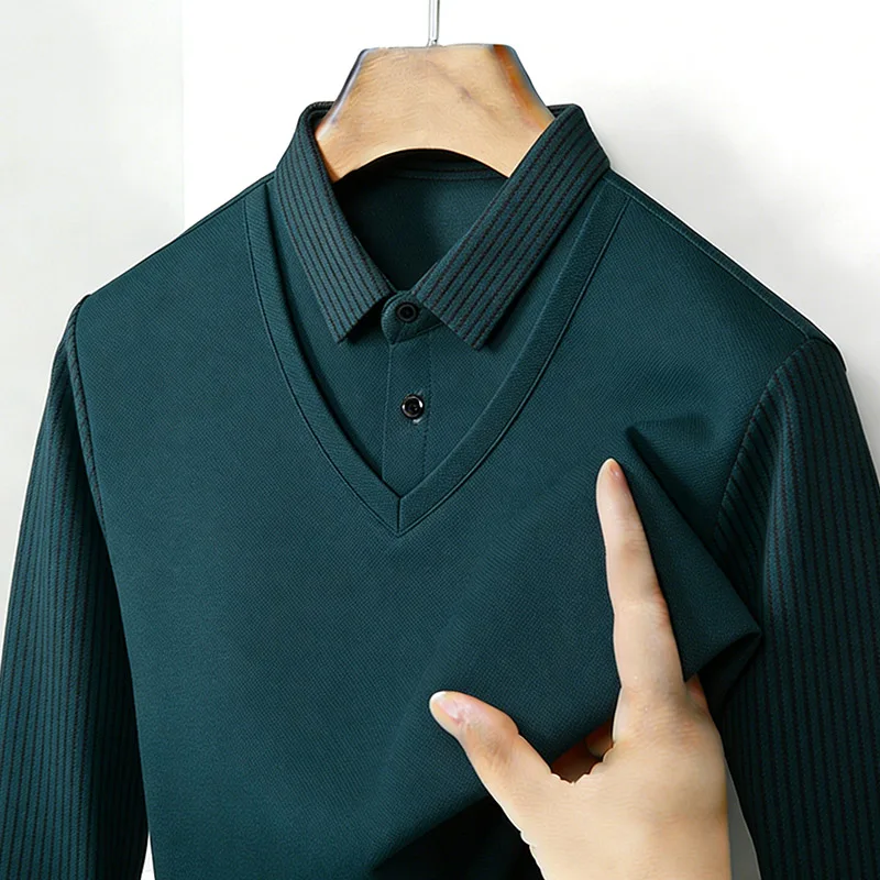 เสื้อเชิ้ตผู้ชายคอวีแขนยาวลายท - Men'S Fashion Tips บทวิจารณ์และราคา