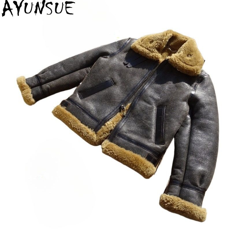 AYUNSUE เสื้อโค้ทขนสัตว์ธรรมชา - Men'S Fashion Leather Jacket บทวิจารณ์และราคา