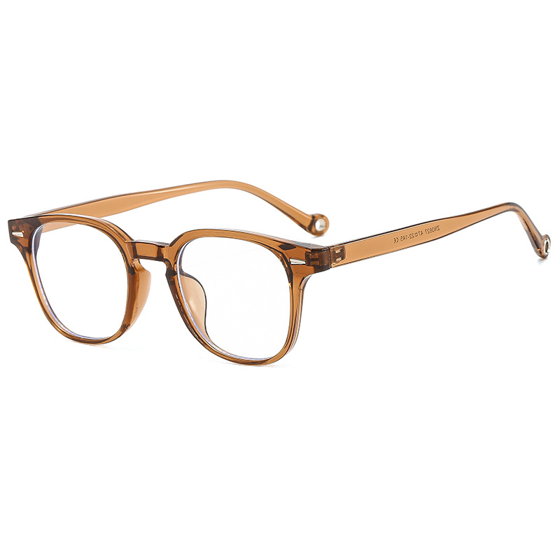 กรอบแว่นทรงกลมเรียบง่าย 1 ชิ้น - Men'S Fashion Round Glasses บทวิจารณ์และราคา