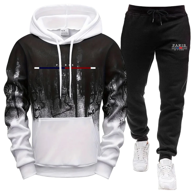 ชุดผู้ชาย/เสื้อฮู้ด/กางเกง ชุด - Jogger Sweatpants Men บทวิจารณ์และราคา