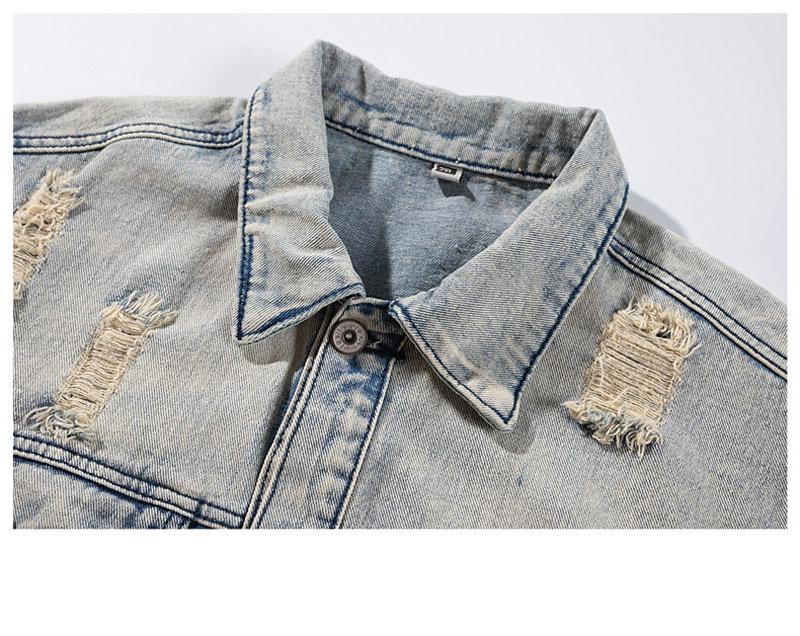 ใหม่ BOMBER Ripped DENIM แจ็คเ - Bomber Jacket Men บทวิจารณ์และราคา