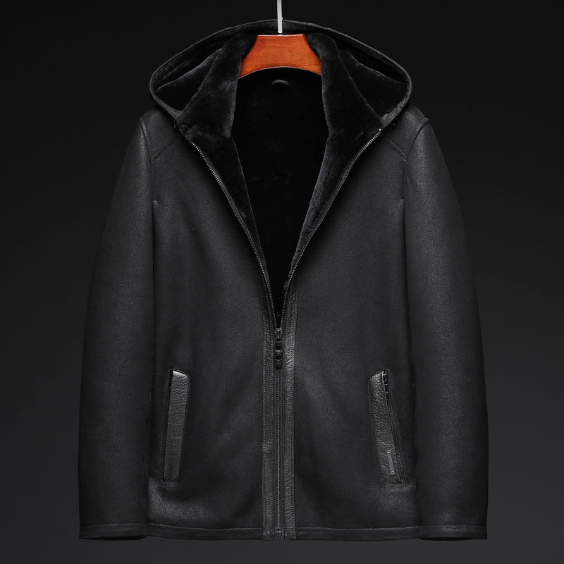 AYUNSUE เสื้อโค้ทขนสัตว์แท้สุด - Men'S Fashion Leather Jacket บทวิจารณ์และราคา