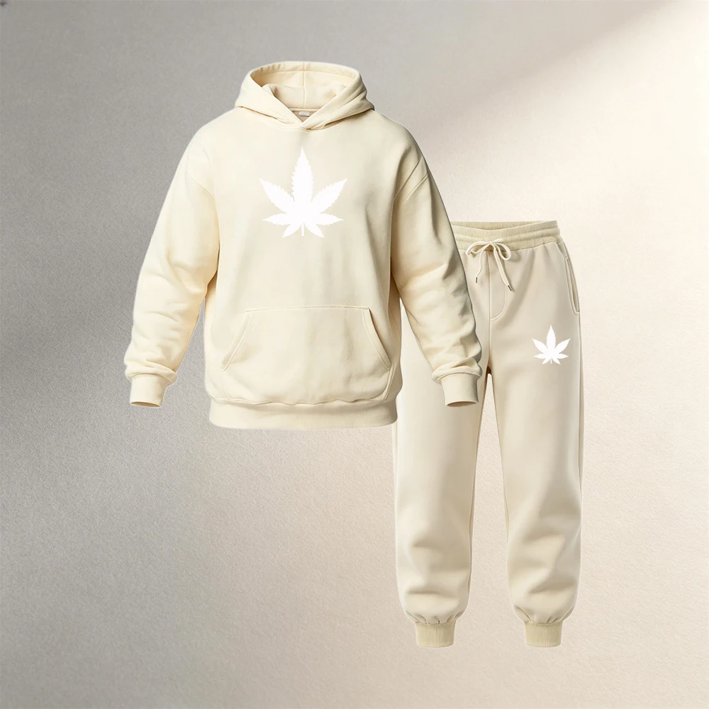 ชุดเสื้อฮู้ดและกางเกงวอร์มสำหร - Jogger Sweatpants Men บทวิจารณ์และราคา