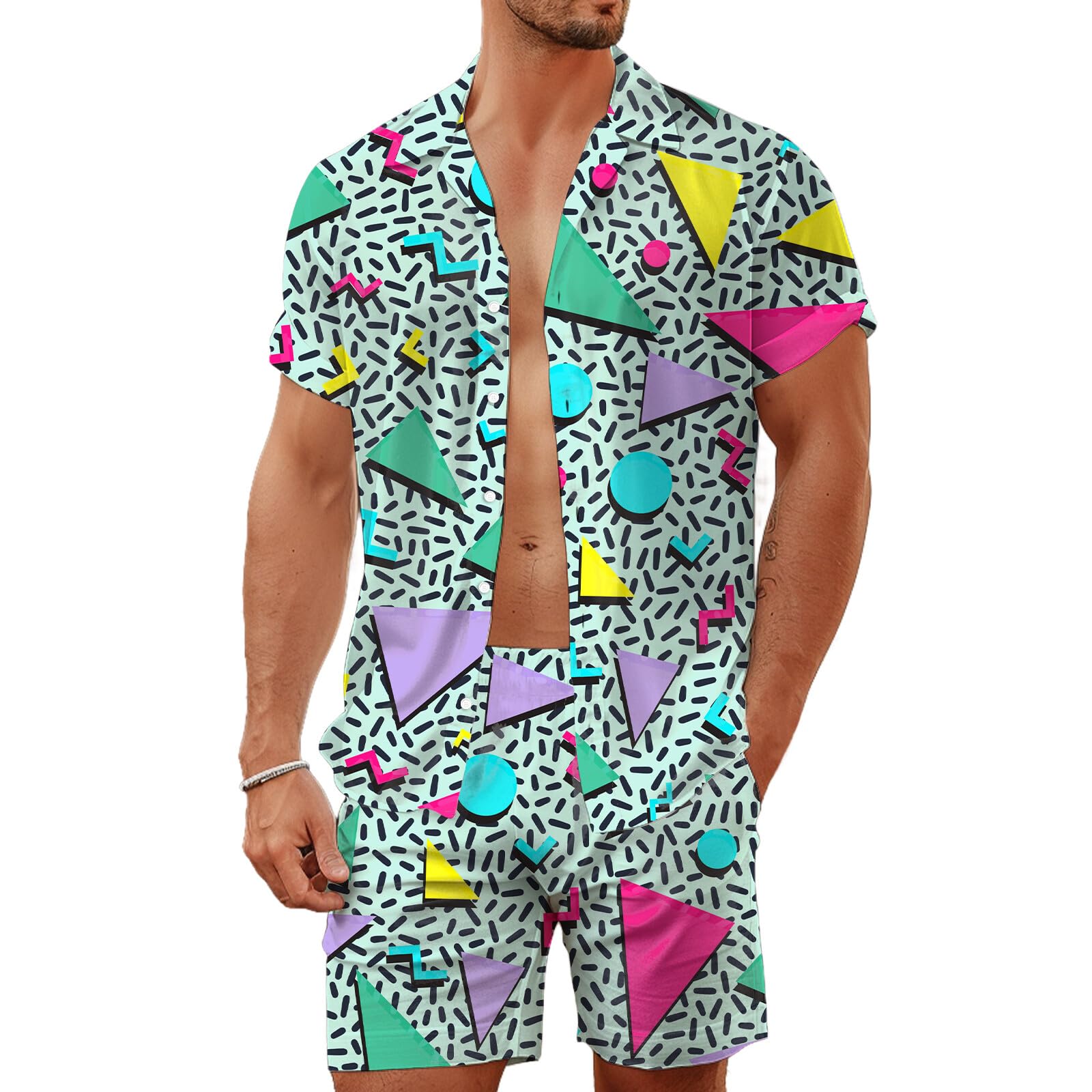 ชุดเสื้อเชิ้ตผู้ชายลายพิมพ์สาม - Men'S Fashion Formal บทวิจารณ์และราคา