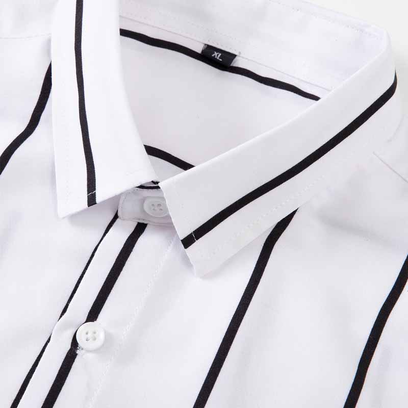 เสื้อเชิ้ตลายทางแขนยาวทรงเข้าร - Men'S Fashion Formal บทวิจารณ์และราคา