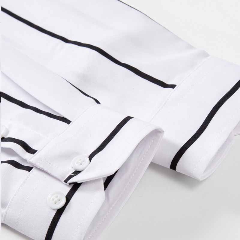 เสื้อเชิ้ตลายทางแขนยาวทรงเข้าร - Men'S Fashion Formal บทวิจารณ์และราคา