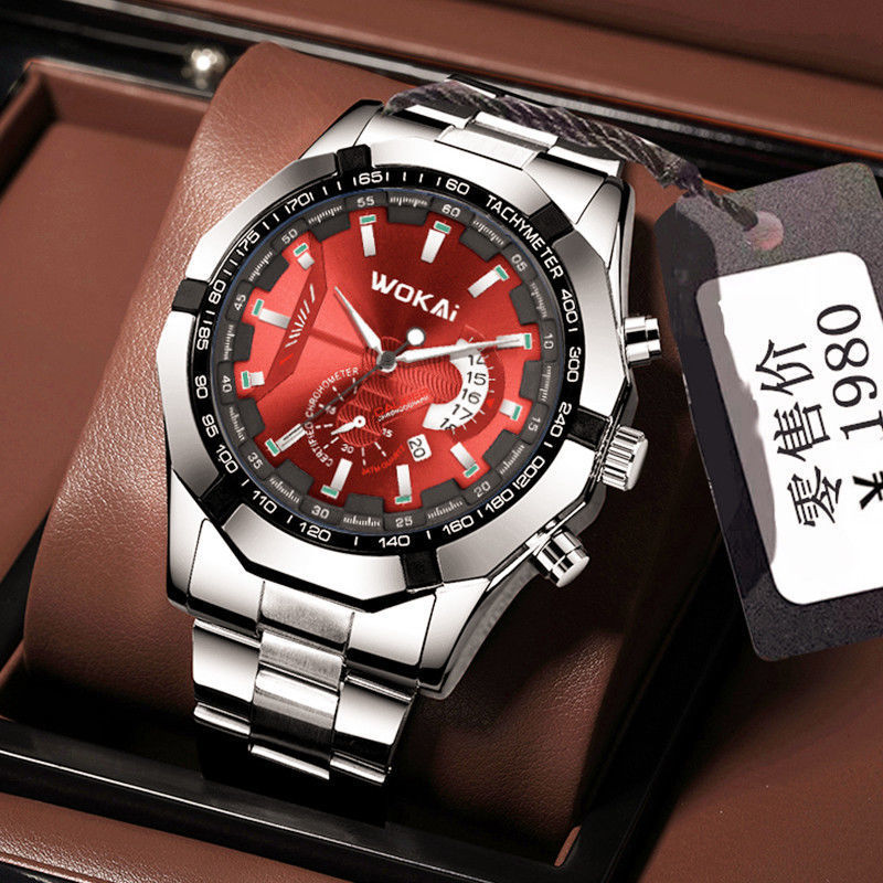 แฟชั่นใหม่นาฬิกาข้อมือควอตซ์ปฏ - Men'S Fashion Quartz Watch Wokai บทวิจารณ์และราคา