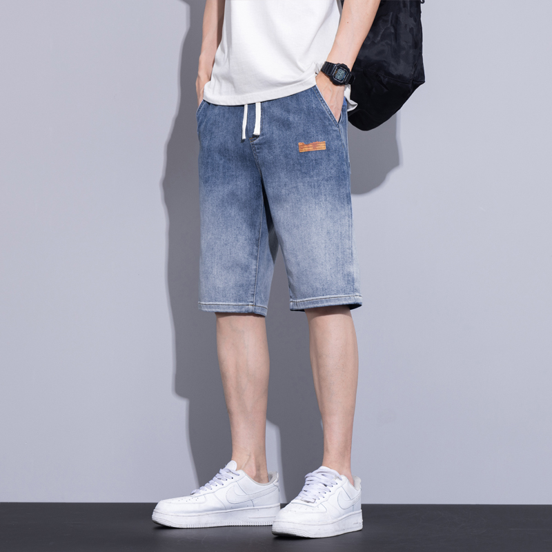 กางเกงยีนส์ขาสั้นทรงหลวมขาตรงแ - Men Fashion Jeans บทวิจารณ์และราคา