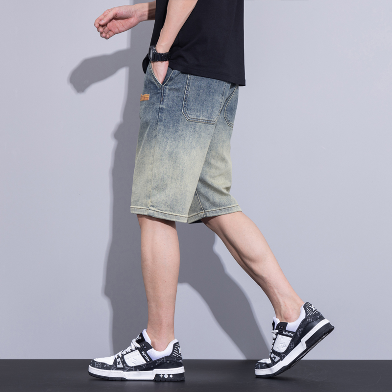 กางเกงยีนส์ขาสั้นทรงหลวมขาตรงแ - Men Fashion Jeans บทวิจารณ์และราคา