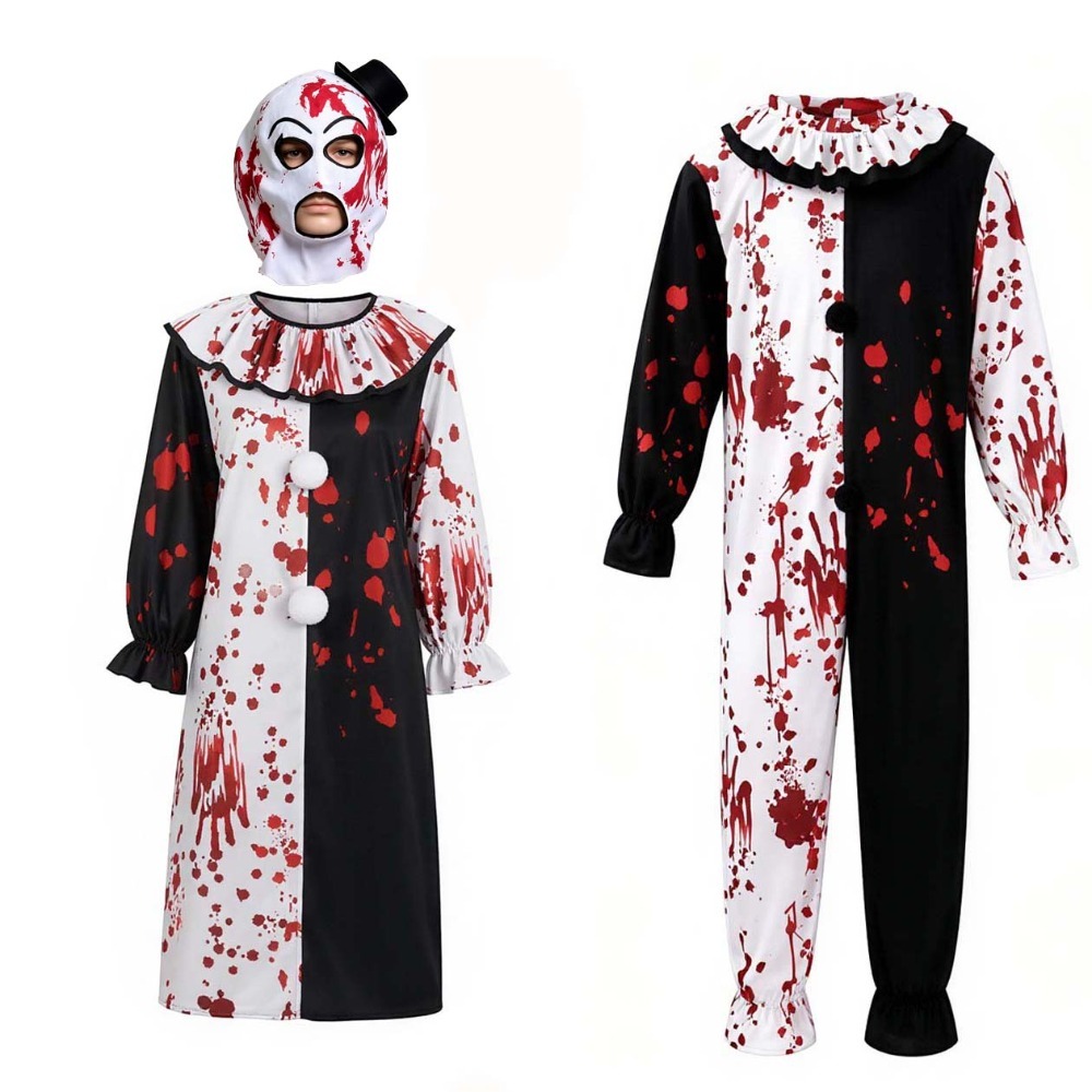 ชุดคอสเพลย์ตัวตลกเลือดสาดสยองข - Mens Fashion Jumpsuit บทวิจารณ์และราคา