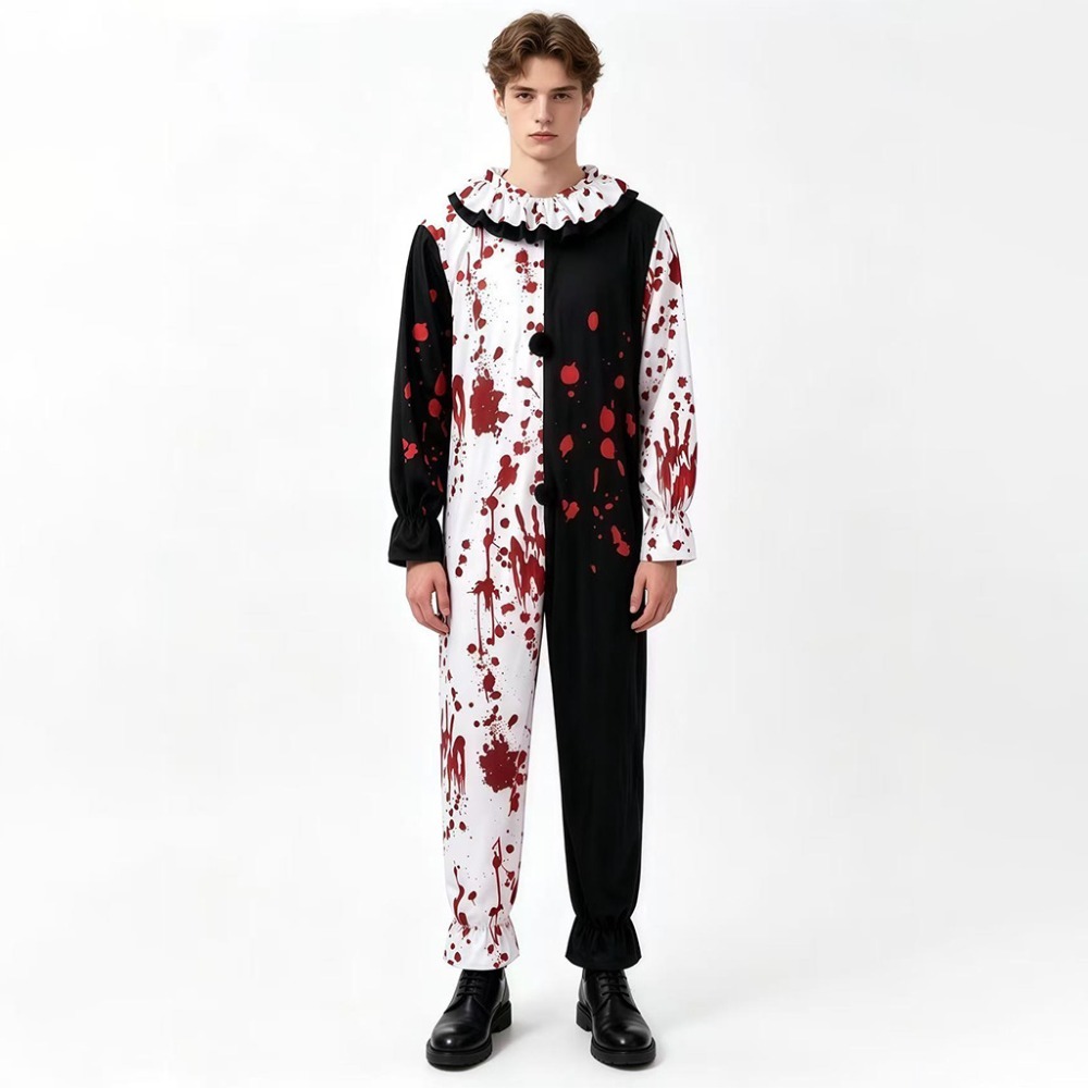 ชุดคอสเพลย์ตัวตลกเลือดสาดสยองข - Mens Fashion Jumpsuit บทวิจารณ์และราคา