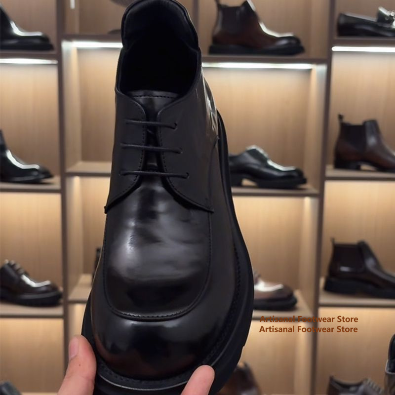 รองเท้าบูทเชลซีหนังสีดำ พื้นหน - Chelsea Boots Men บทวิจารณ์และราคา