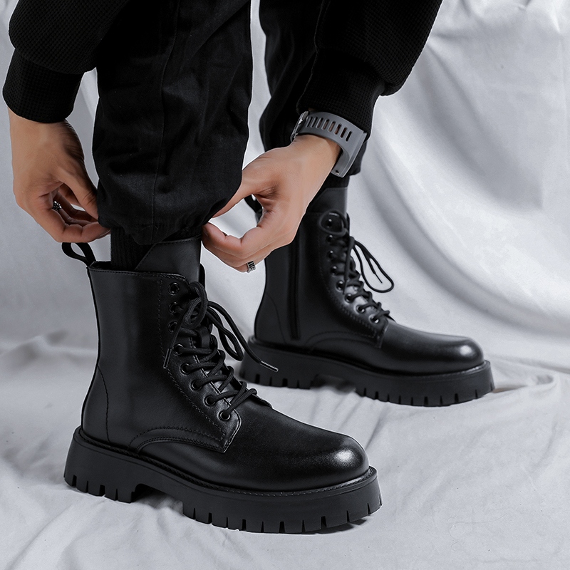 รองเท้าบูทหนังแท้แฟชั่นหรูสำหร - Chelsea Boots Men บทวิจารณ์และราคา