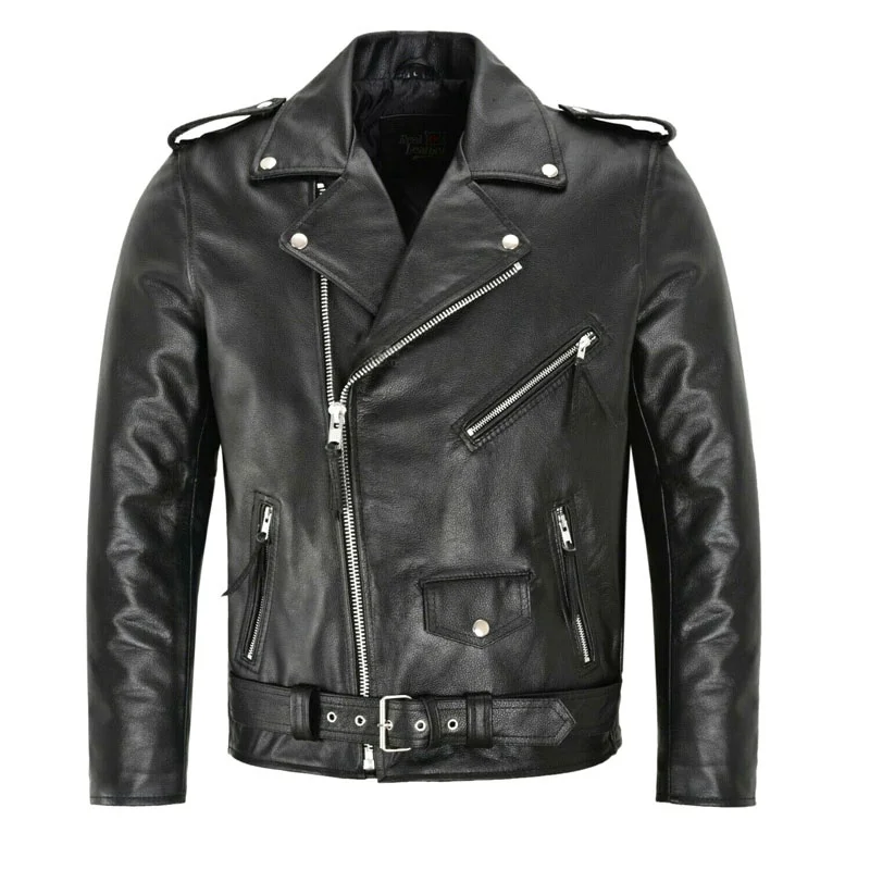 เสื้อแจ็คเก็ตหนังแฟชั่นผู้ชาย  - Men'S Fashion Leather Jacket บทวิจารณ์และราคา