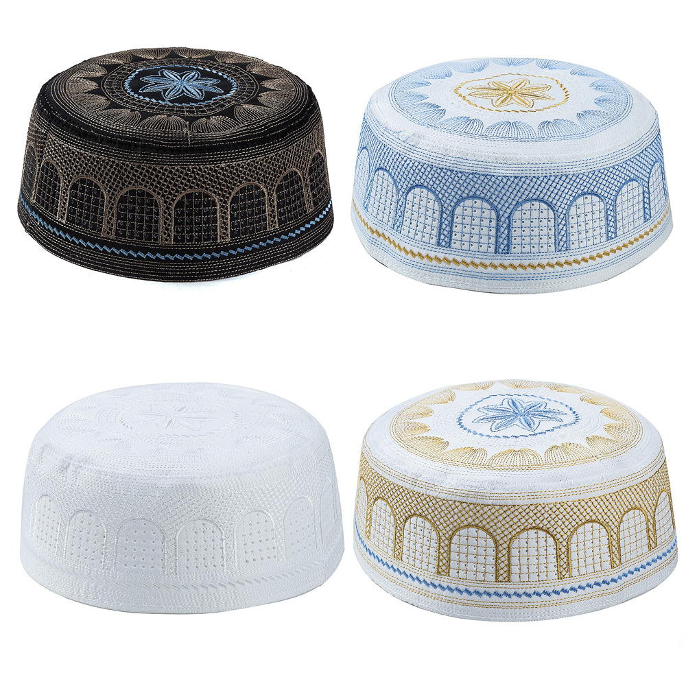 หมวกแก๊ปมุสลิมผ้าคอตตอนปักลายส - Mens Fashion Caps บทวิจารณ์และราคา