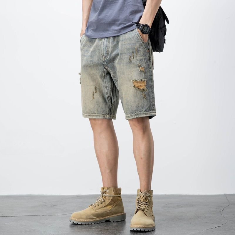 กางเกงยีนส์ขาสั้นสำหรับผู้ชายโ - Men'S Fashion Jeans บทวิจารณ์และราคา