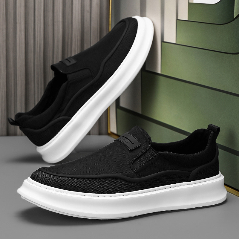 รองเท้าผ้าใบผู้ชายแบบสวม ระบาย - Casual Sneakers Men บทวิจารณ์และราคา