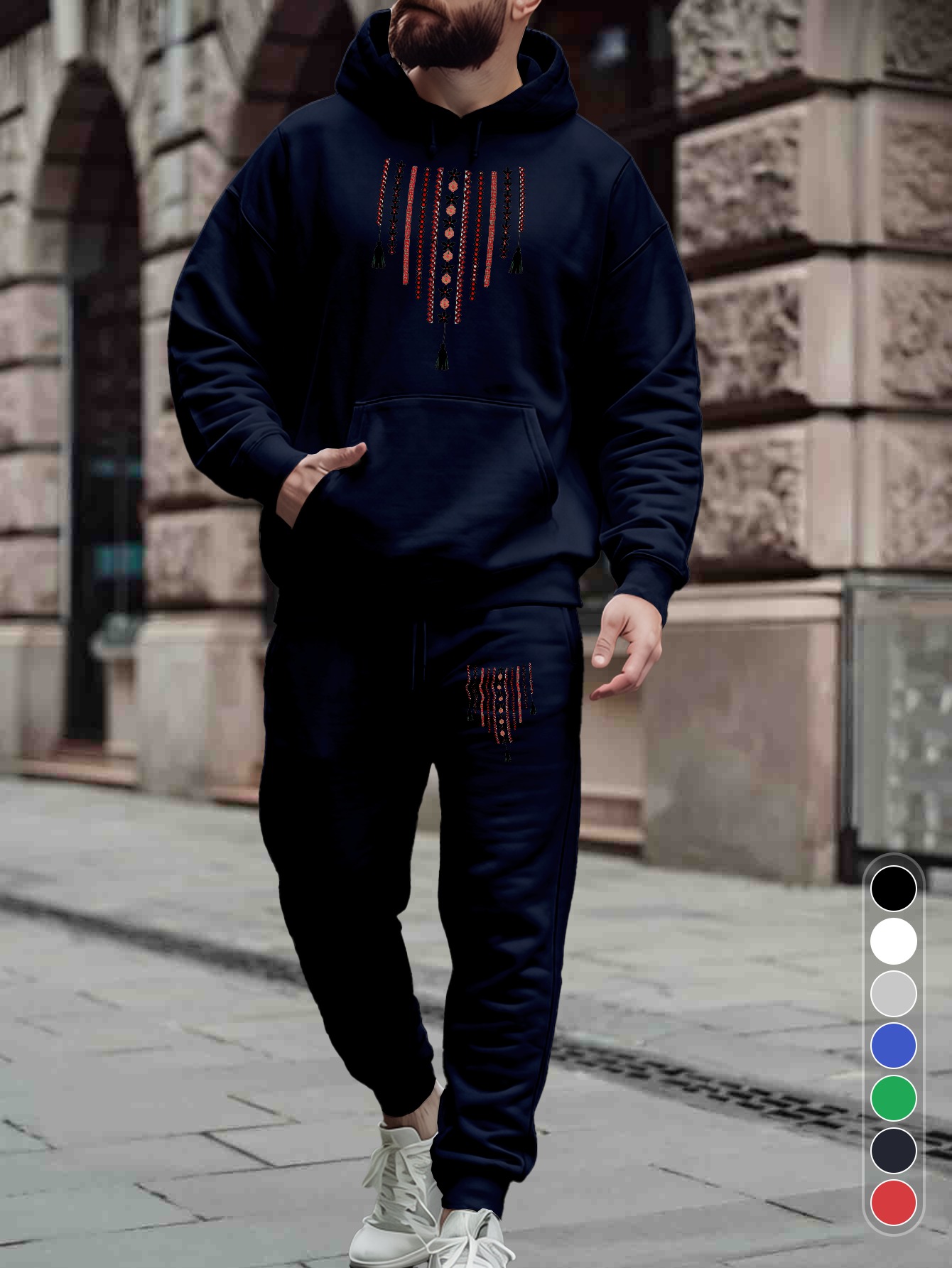 ชุดเซ็ตแทรคสูทผู้ชาย 2 ชิ้น ลา - Jogger Sweatpants Men บทวิจารณ์และราคา