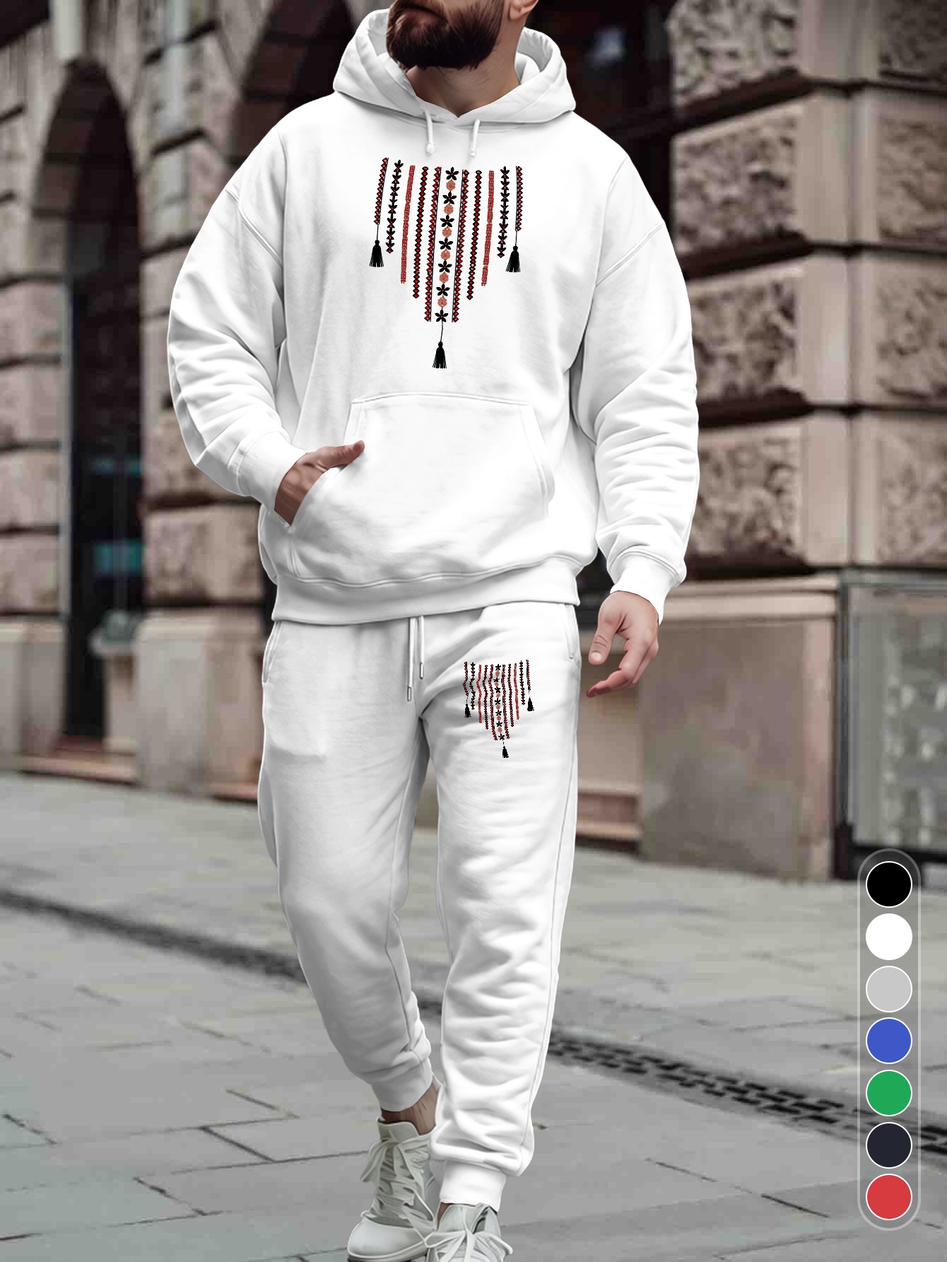 ชุดเซ็ตแทรคสูทผู้ชาย 2 ชิ้น ลา - Jogger Sweatpants Men บทวิจารณ์และราคา
