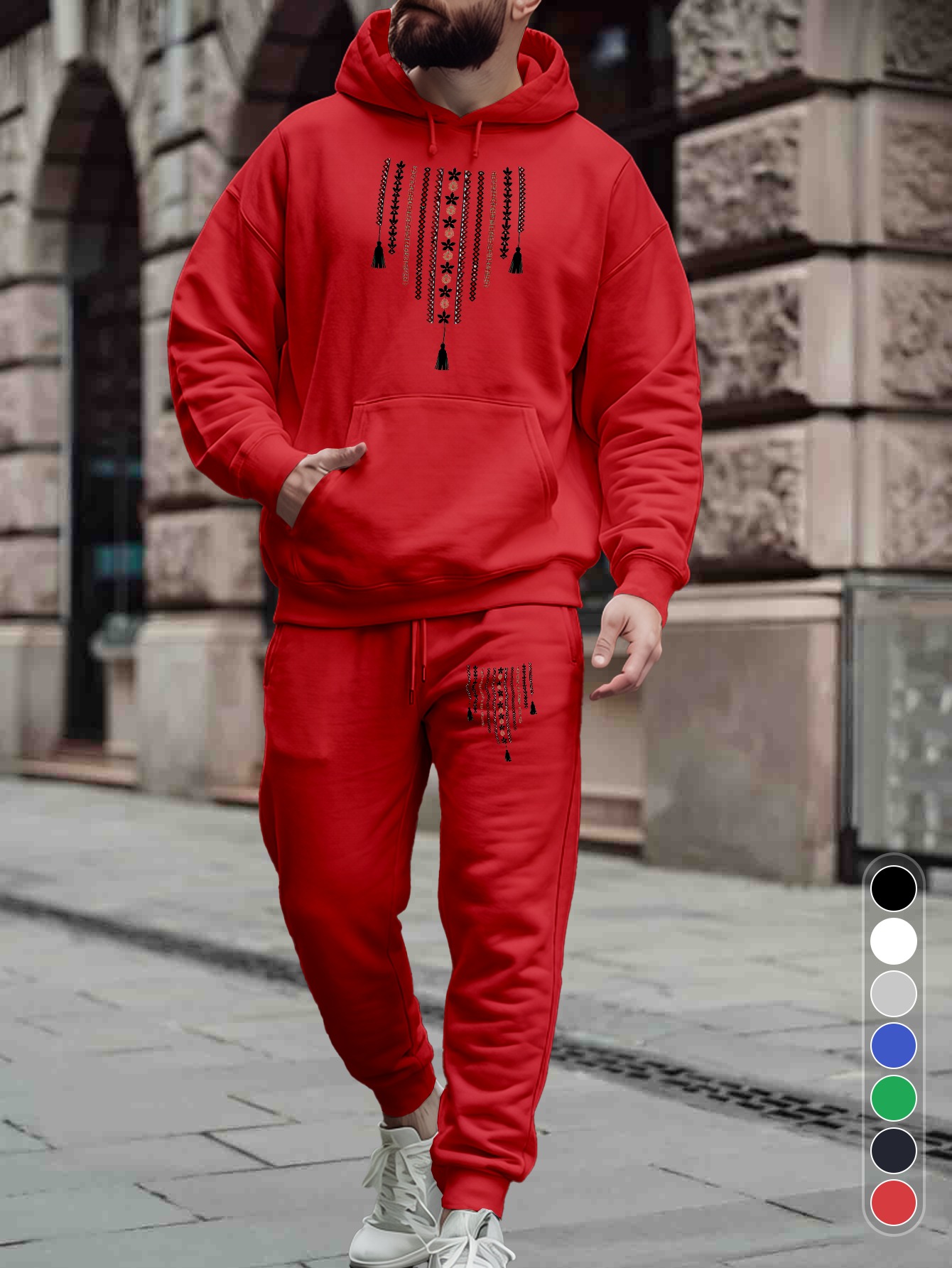 ชุดเซ็ตแทรคสูทผู้ชาย 2 ชิ้น ลา - Jogger Sweatpants Men บทวิจารณ์และราคา