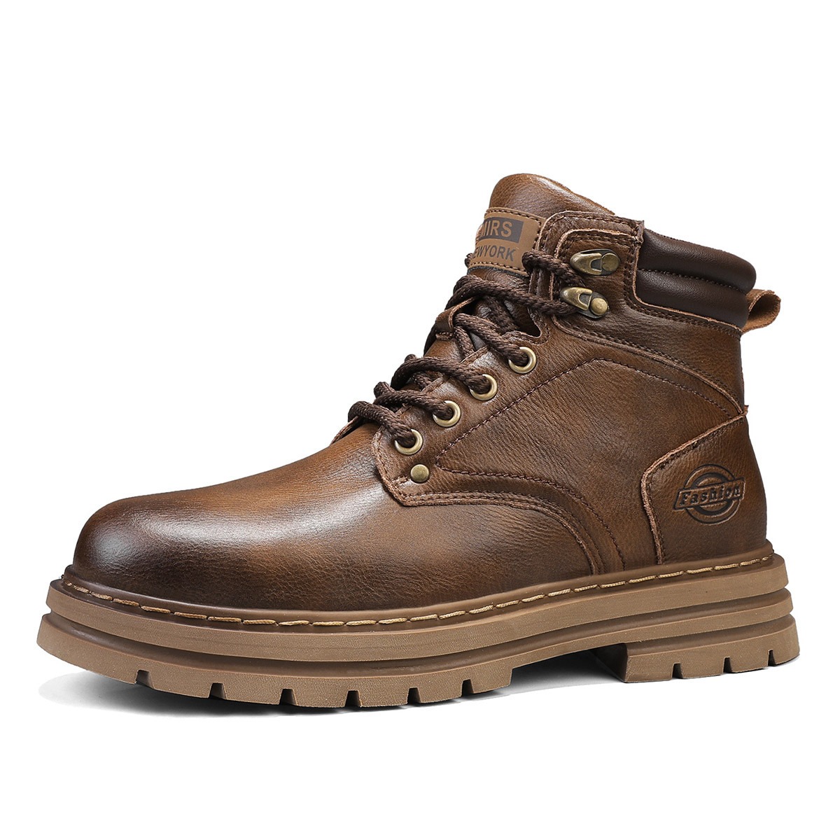 รองเท้าบูททำงานหุ้มข้อสไตล์วิน - Men Fashion Vintage บทวิจารณ์และราคา