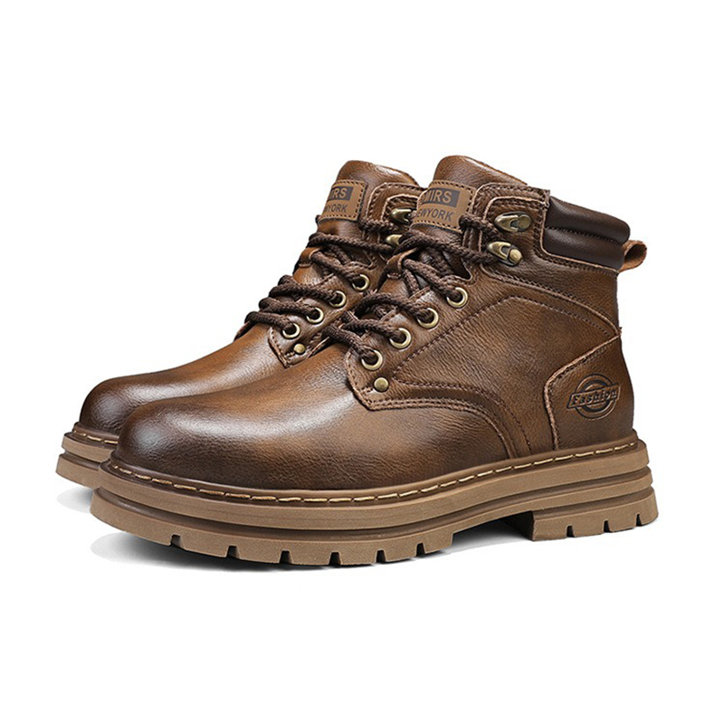 รองเท้าบูททำงานหุ้มข้อสไตล์วิน - Men Fashion Vintage บทวิจารณ์และราคา