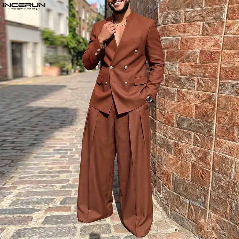 ชุดเซ็ตผู้ชาย INCERUN สีพื้น ค - Men'S Fashion Formal บทวิจารณ์และราคา
