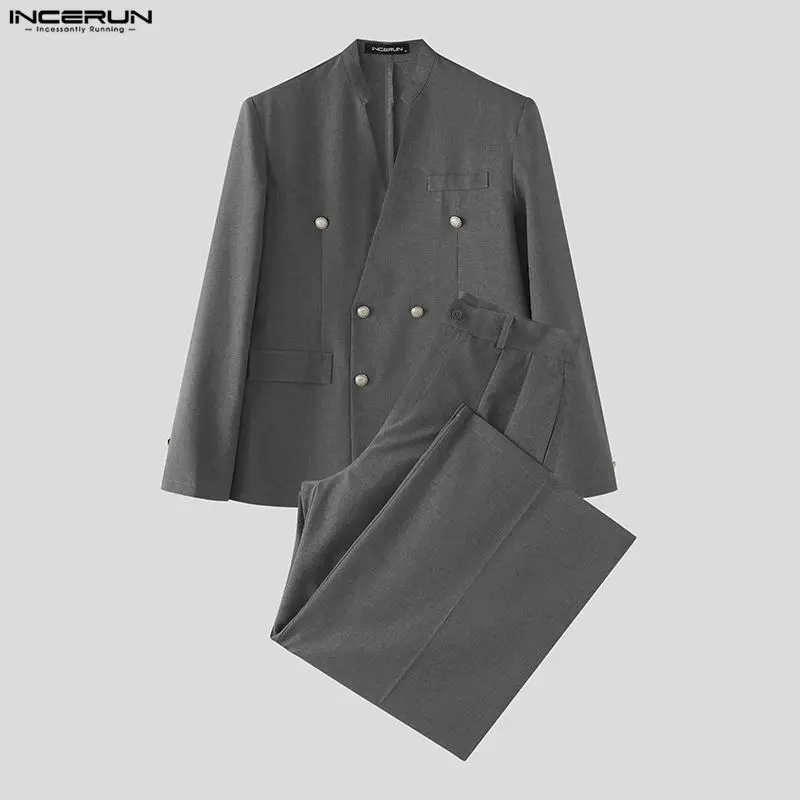 ชุดเซ็ตผู้ชาย INCERUN สีพื้น ค - Men'S Fashion Formal บทวิจารณ์และราคา