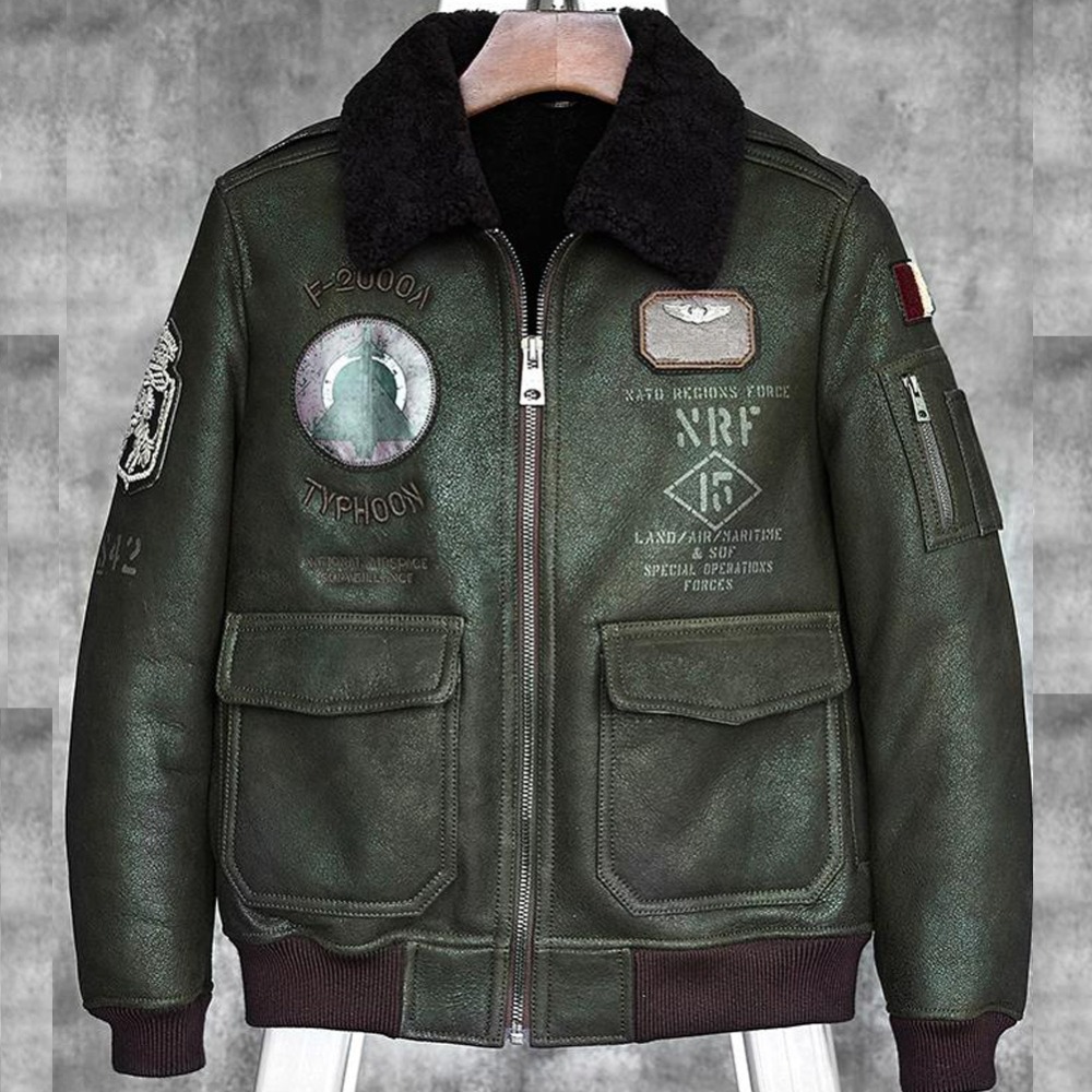 Mens Shearling Coat B3 B6 Mens - Bomber Jacket Men บทวิจารณ์และราคา