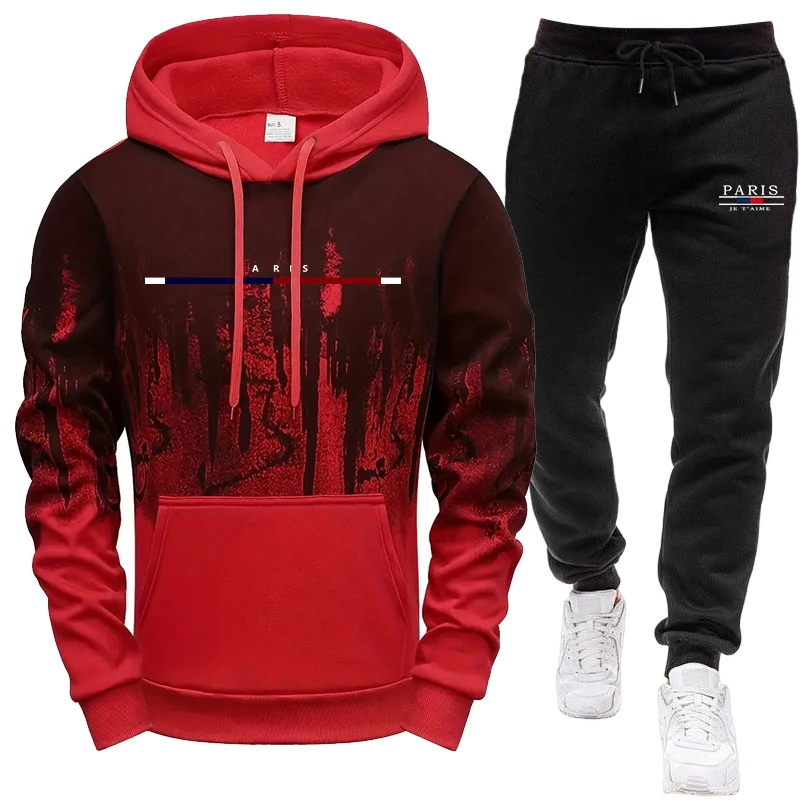 ชุดผู้ชาย/เสื้อฮู้ด/กางเกง ชุด - Jogger Sweatpants Men บทวิจารณ์และราคา