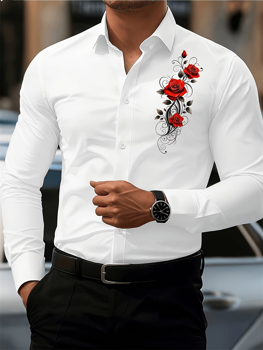 เสื้อเชิ้ตแขนยาวพิมพ์ลายดอกกุห - Men'S Fashion Tips บทวิจารณ์และราคา