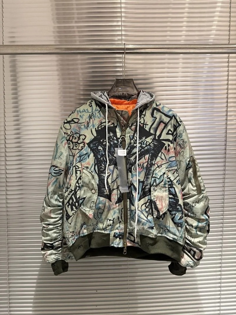 26 SS แจ็คเก็ตนักบินลายกราฟฟิต - Bomber Jacket Men บทวิจารณ์และราคา